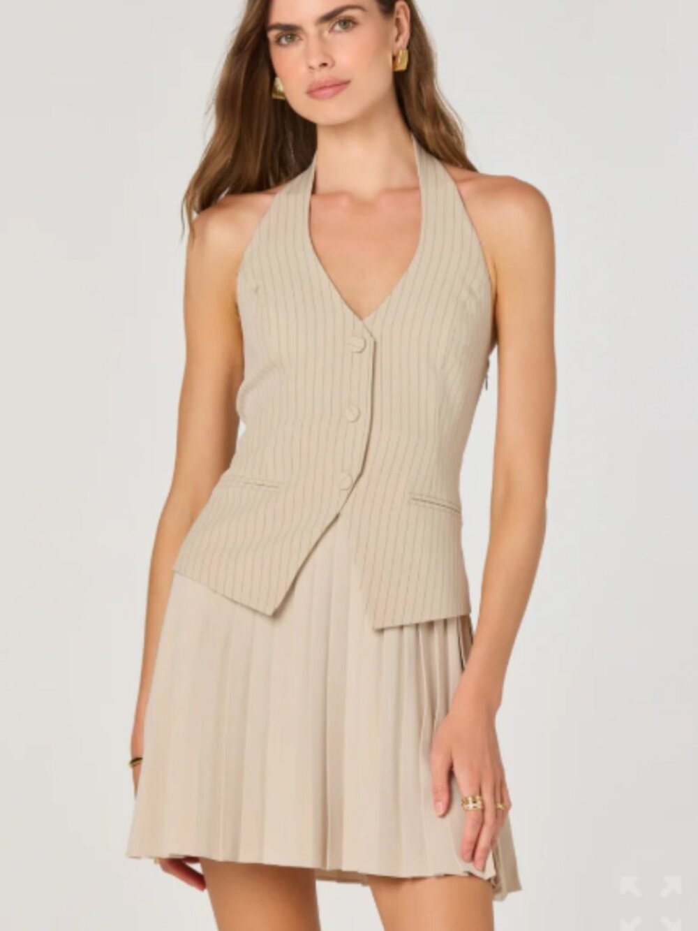 ASTR the Label Mixed Media Halter Dress